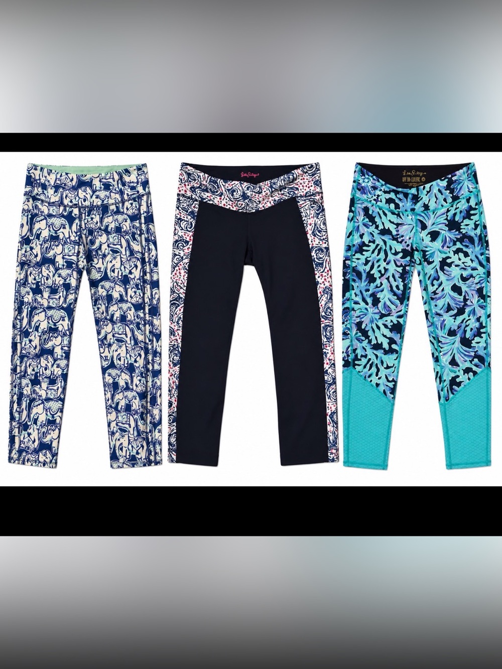 Lilly Pulitzer Luxletic leggings lot. Get Trunky, Let’s ChaCha & In too Deep.